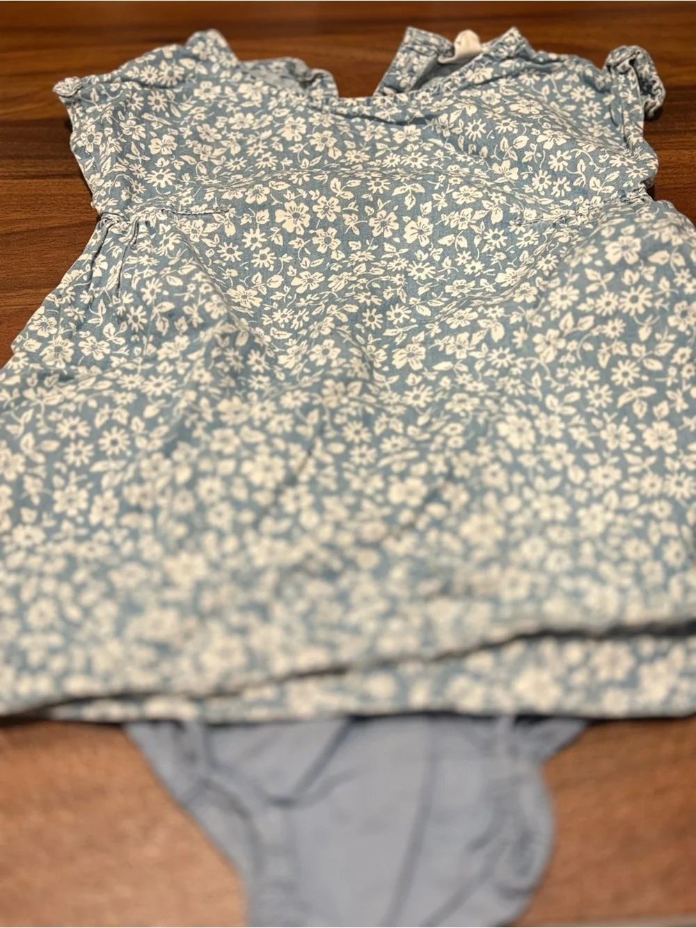 GAP Light Blue Floral Baby Dress with Bloomers